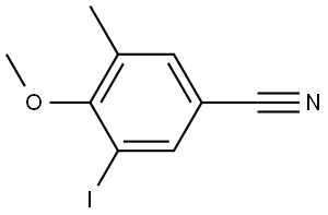 3-Iodo-4-methoxy-5-methylbenzonitrile 结构式