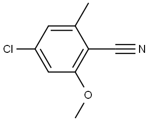 4-Chloro-2-methoxy-6-methylbenzonitrile 结构式