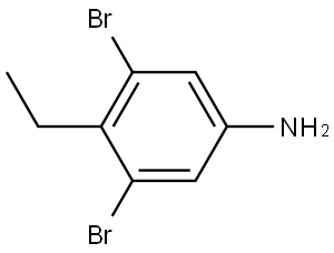 3,5-dibromo-4-ethylaniline 结构式