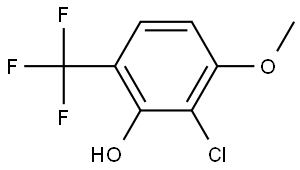 2-Chloro-3-methoxy-6-(trifluoromethyl)phenol 结构式