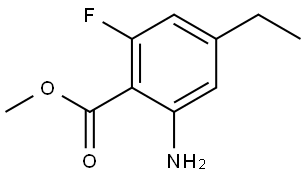 2-氨基-4-乙基-6-氟苯甲酸甲酯 结构式