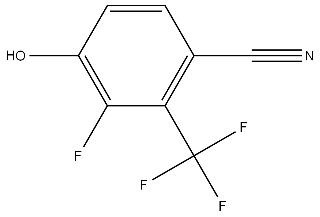 3-Fluoro-4-hydroxy-2-(trifluoromethyl)benzonitrile 结构式