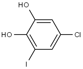 5-Chloro-3-iodo-1,2-benzenediol 结构式