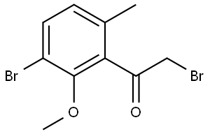 2-Bromo-1-(3-bromo-2-methoxy-6-methylphenyl)ethanone 结构式