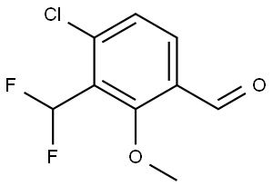 4-Chloro-3-(difluoromethyl)-2-methoxybenzaldehyde 结构式