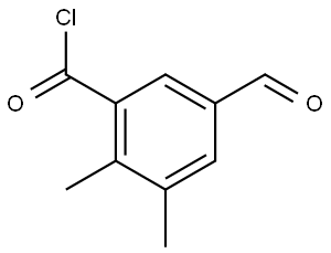 5-Formyl-2,3-dimethylbenzoyl chloride 结构式