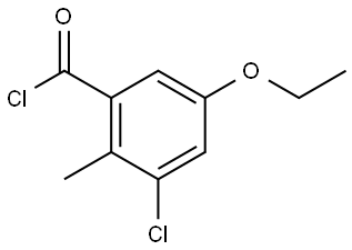 3-Chloro-5-ethoxy-2-methylbenzoyl chloride 结构式
