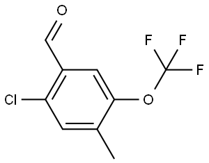 2-Chloro-4-methyl-5-(trifluoromethoxy)benzaldehyde 结构式