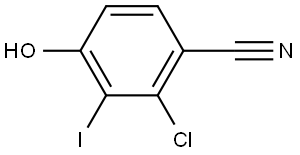 2-Chloro-4-hydroxy-3-iodobenzonitrile 结构式