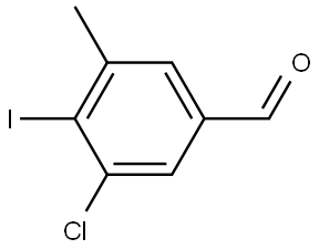 3-Chloro-4-iodo-5-methylbenzaldehyde 结构式