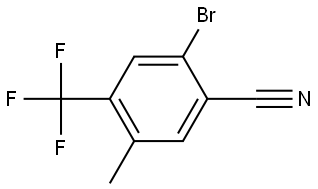 2-Bromo-5-methyl-4-(trifluoromethyl)benzonitrile 结构式
