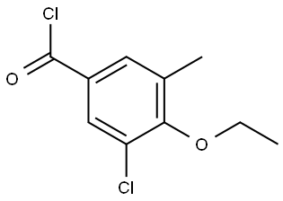 3-Chloro-4-ethoxy-5-methylbenzoyl chloride 结构式