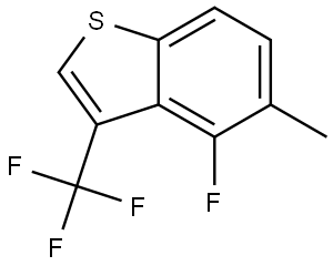 4-fluoro-5-methyl-3-(trifluoromethyl)benzo[b]thiophene 结构式