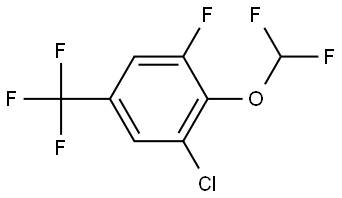 1-Chloro-2-(difluoromethoxy)-3-fluoro-5-(trifluoromethyl)benzene 结构式