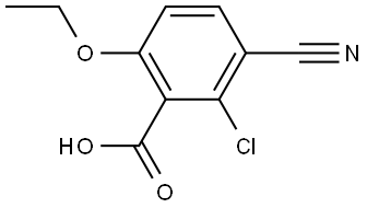 2-Chloro-3-cyano-6-ethoxybenzoic acid 结构式
