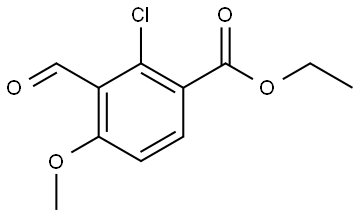 Ethyl 2-chloro-3-formyl-4-methoxybenzoate 结构式