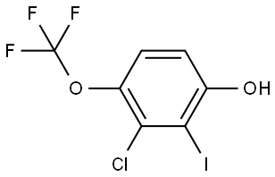 3-Chloro-2-iodo-4-(trifluoromethoxy)phenol 结构式