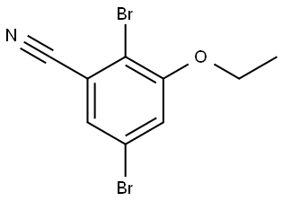 2,5-Dibromo-3-ethoxybenzonitrile 结构式