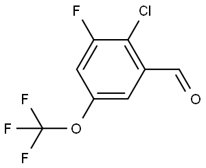 2-Chloro-3-fluoro-5-(trifluoromethoxy)benzaldehyde 结构式