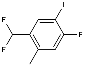 1-(difluoromethyl)-4-fluoro-5-iodo-2-methylbenzene 结构式