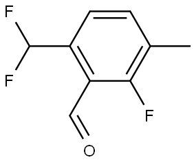 6-(difluoromethyl)-2-fluoro-3-methylbenzaldehyde 结构式