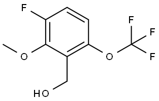 3-Fluoro-2-methoxy-6-(trifluoromethoxy)benzenemethanol 结构式