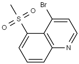 4-溴-5-(甲磺酰基)喹啉 结构式