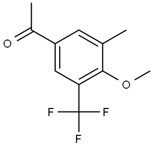 1-[4-Methoxy-3-methyl-5-(trifluoromethyl)phenyl]ethanone 结构式