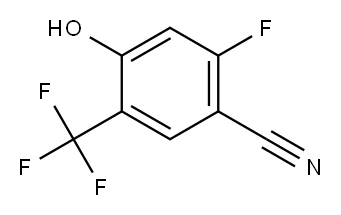 2-Fluoro-4-hydroxy-5-(trifluoromethyl)benzonitrile 结构式