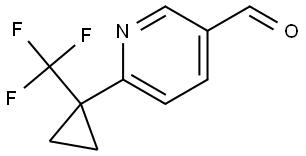 6-(1-(三氟甲基)环丙基)烟醛 结构式