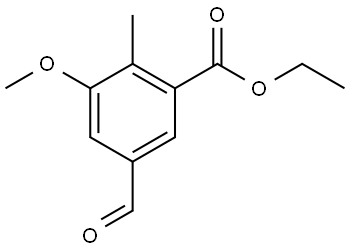 Ethyl 5-formyl-3-methoxy-2-methylbenzoate 结构式