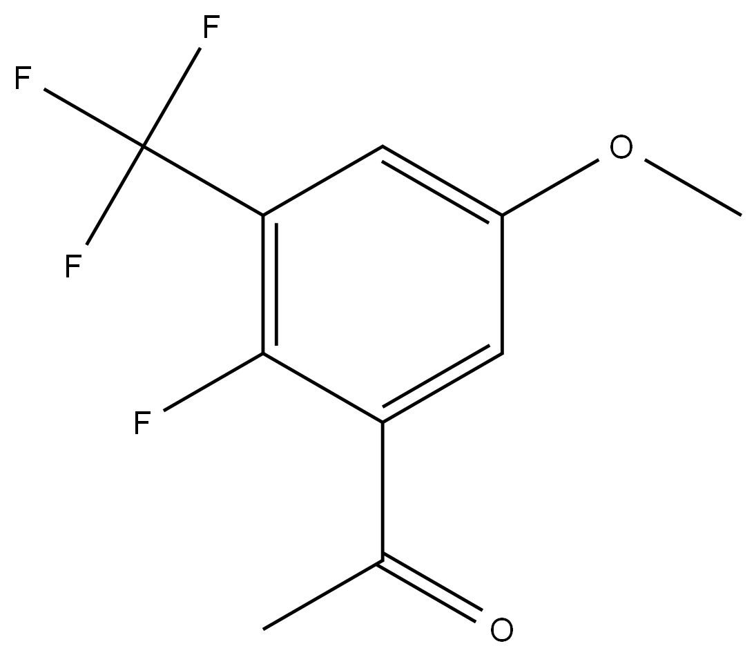 1-[2-Fluoro-5-methoxy-3-(trifluoromethyl)phenyl]ethanone 结构式