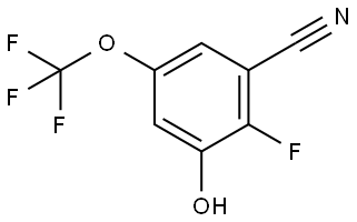 2-Fluoro-3-hydroxy-5-(trifluoromethoxy)benzonitrile 结构式