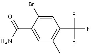 2-Bromo-5-methyl-4-(trifluoromethyl)benzamide 结构式