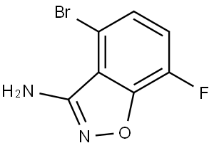 4-溴-7-氟苯并[D]异噁唑-3-胺 结构式