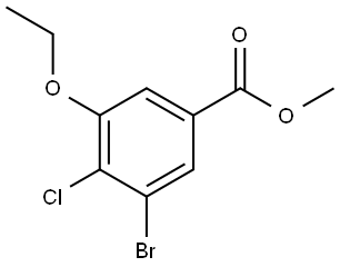Methyl 3-bromo-4-chloro-5-ethoxybenzoate 结构式