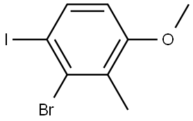 2-溴-1-碘-4-甲氧基-3-甲基苯 结构式