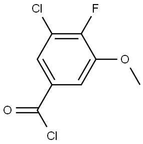 3-Chloro-4-fluoro-5-methoxybenzoyl chloride 结构式