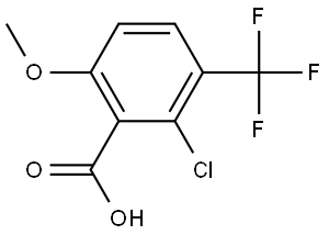 2-Chloro-6-methoxy-3-(trifluoromethyl)benzoic acid 结构式