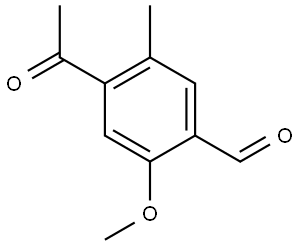 4-acetyl-2-methoxy-5-methylbenzaldehyde 结构式