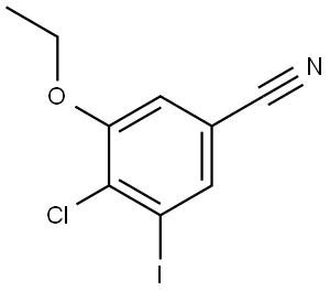 4-Chloro-3-ethoxy-5-iodobenzonitrile 结构式