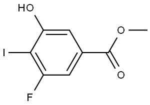 Methyl 3-fluoro-5-hydroxy-4-iodobenzoate 结构式