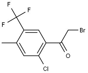 2-Bromo-1-[2-chloro-4-methyl-5-(trifluoromethyl)phenyl]ethanone 结构式