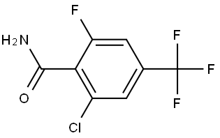 2-Chloro-6-fluoro-4-(trifluoromethyl)benzamide 结构式