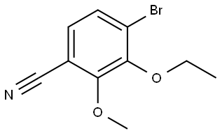 4-Bromo-3-ethoxy-2-methoxybenzonitrile 结构式