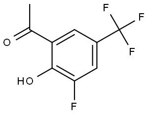 1-[3-Fluoro-2-hydroxy-5-(trifluoromethyl)phenyl]ethanone 结构式