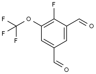 4-Fluoro-5-(trifluoromethoxy)-1,3-benzenedicarboxaldehyde 结构式