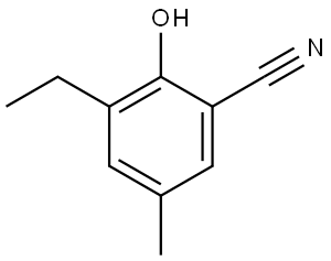 3-Ethyl-2-hydroxy-5-methylbenzonitrile 结构式