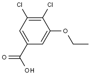 3,4-Dichloro-5-ethoxybenzoic acid 结构式