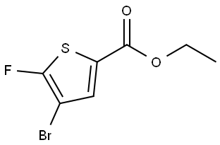 4-溴-5-氟-2-噻吩甲酸乙酯 结构式